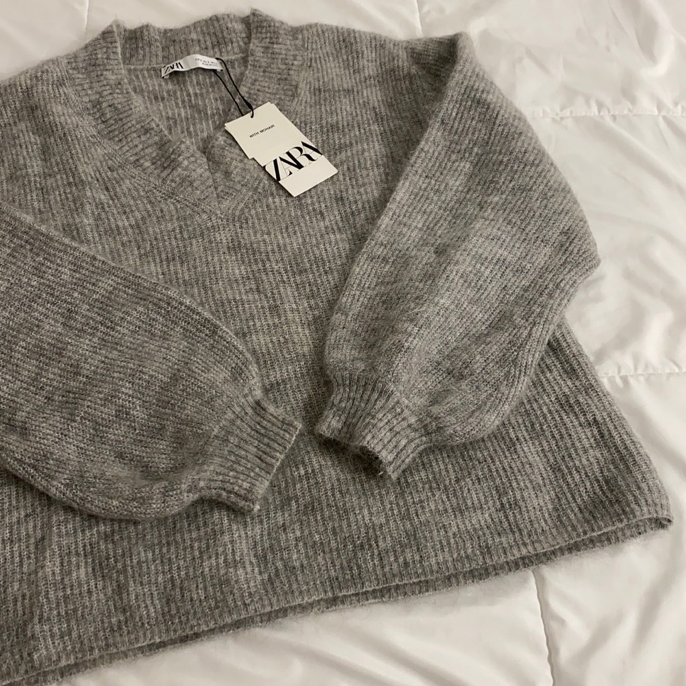 Zara Mohair Grey Sweater